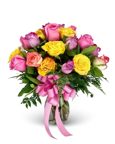 Wichita Rose Special - Mixed Roses Flower Arrangement
